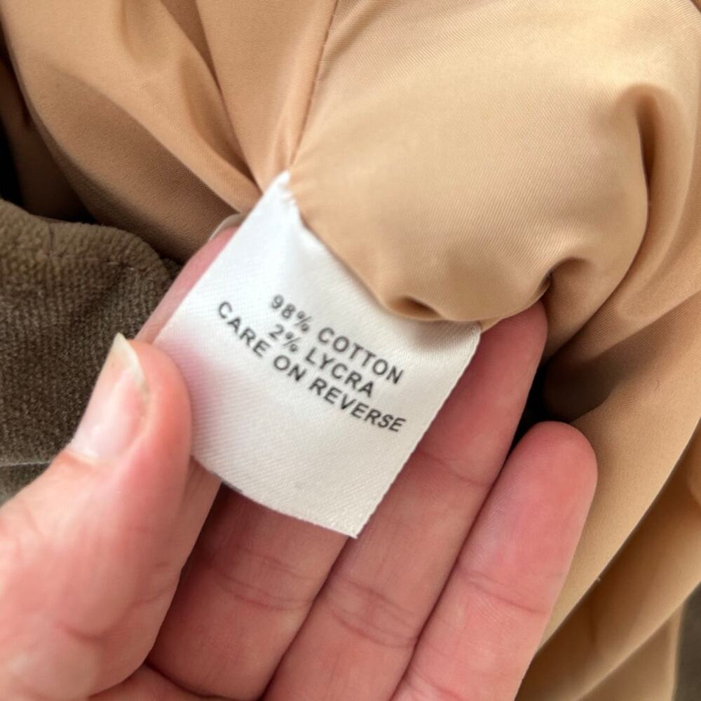 St John Sport by Marie Gray Quilted Puffer Jacket Brown Tan Velvet Size P Flaw - Picture 9 of 12